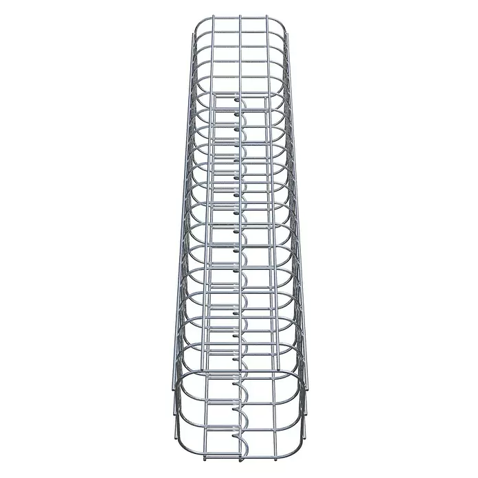 Gabiona Gabionensäule - 17 x 17 x 90 cm, Stahl, Maschenbreite: 50 mm, Maschenhöhe: 50 mm - Steigleiter-Schutzkäfig aus verzinktem Stahl zum Absturzschutz.