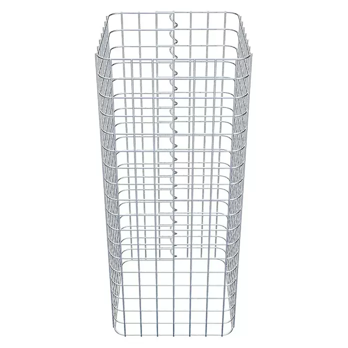 Gabiona Gabionensäule - 37 x 37 x 90 cm, Stahl, Maschenbreite: 50 mm, Maschenhöhe: 50 mm - Verzinkter Drahtgitter-Gabionenkorb mit Spiralverbindern.