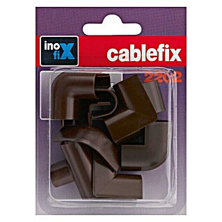 Inofix Cablefix Kit de accesorios para canaleta 2202 (Marrón, An x Al: 1,1 x 1 cm, 10 ud.)