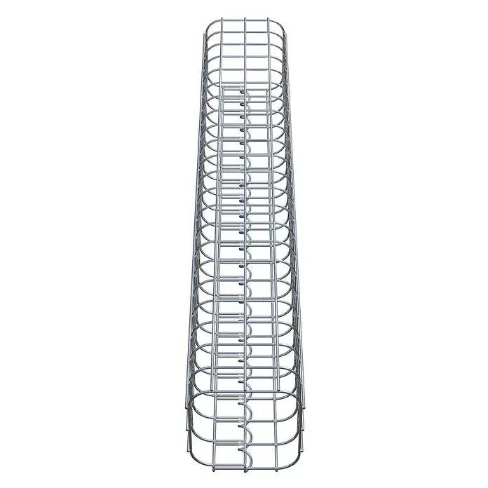 Gabiona Gabionensäule - 17 x 17 x 110 cm, Stahl, Maschenbreite: 50 mm, Maschenhöhe: 50 mm - Zylindrischer Stahlbewehrungskorb mit horizontalen und vertikalen Stäben.