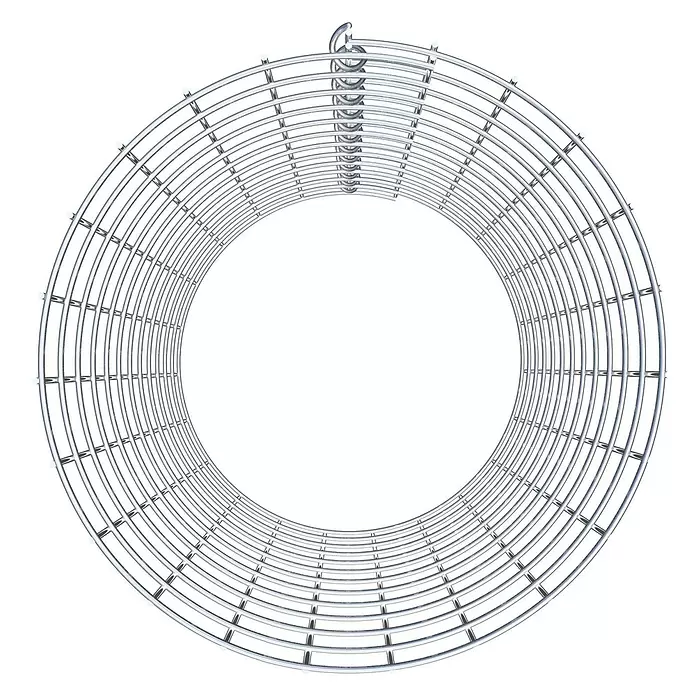 Gabiona Gabionensäule - Durchmesser: 37 cm, Höhe: 60 cm, Stahl, Maschenbreite: 50 mm, Maschenhöhe: 50 mm - Rundes Metallgitter mit spiralförmigem Aufhängehaken.