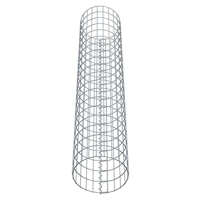 Gabiona Gabionensäule (Durchmesser: 37 cm, Höhe: 190 cm, Stahl, Maschenbreite: 50 mm, Maschenhöhe: 100 mm) | BAUHAUS