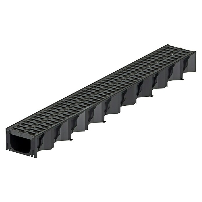 ACO Self Hexaline Kunststof goot (100 x 12,9 x 8,2 cm, Zwart)