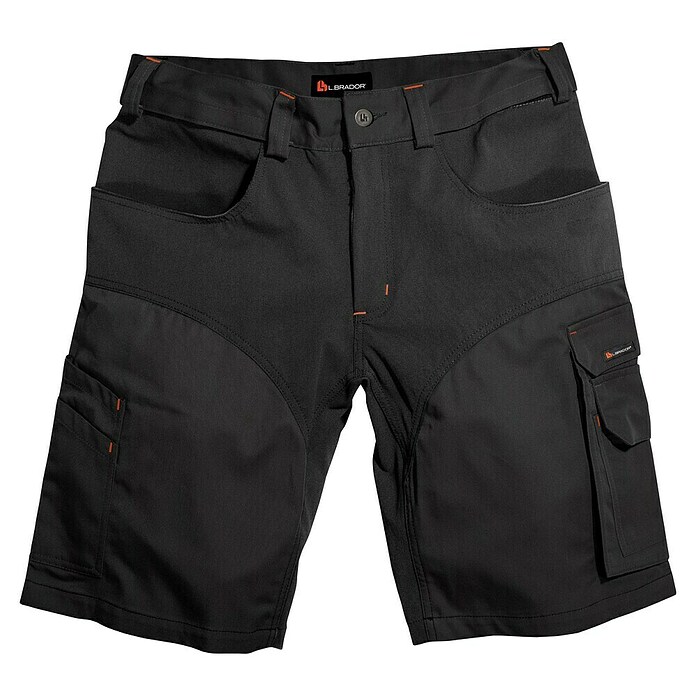 L.Brador Herren-Arbeitsshorts (46, Schwarz)