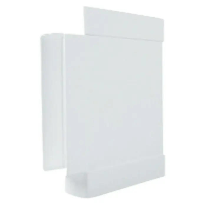 Pieza para unión T - 120 mm, Blanco - Primer plano de un panel de pared cuadrado blanco con diseño minimalista, ideal para interiores modernos.