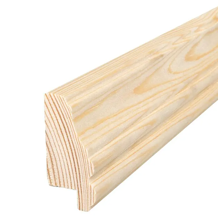 Profilleiste - 90 x 4,5 x 2,1 cm, Kiefer - Profilholz aus hellem Kiefernholz, ideal für dekorative Akzente und Rahmenarbeiten. Die natürliche Maserung verleiht Wärme und Charakter.