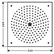Hansgrohe Kopfbrause Raindance 260 (26 x 26 cm, 15 l/min bei 3 bar, Anzahl Funktionen: 1, Chrom)