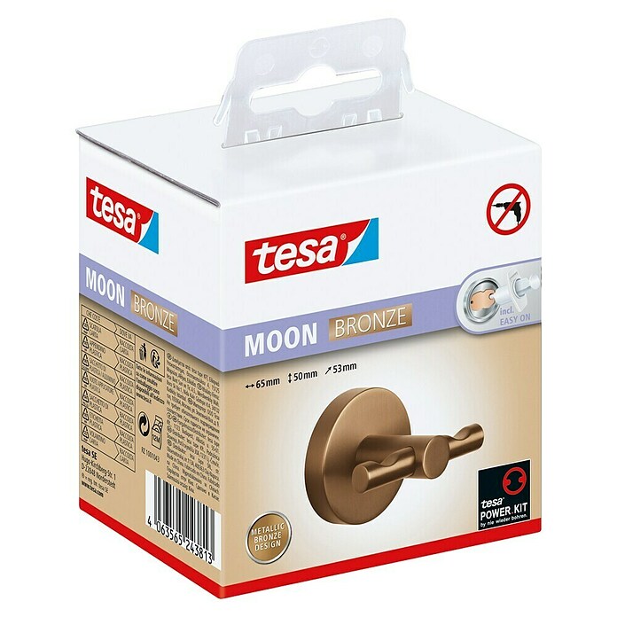 Tesa Moon Handtuchhaken (2-armig, Bronze, Matt) | BAUHAUS