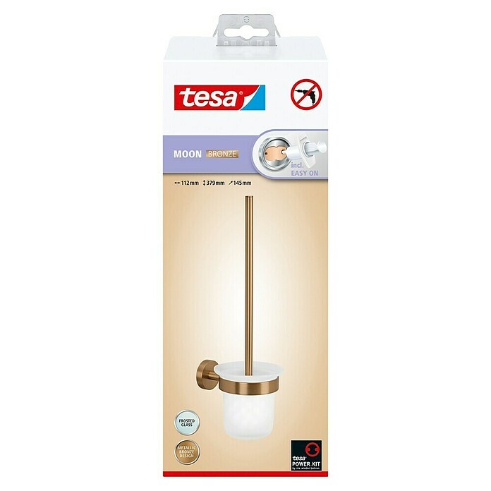 Tesa Moon WC-Bürstengarnitur (Mit Halterung, Metall, Bronze) | BAUHAUS