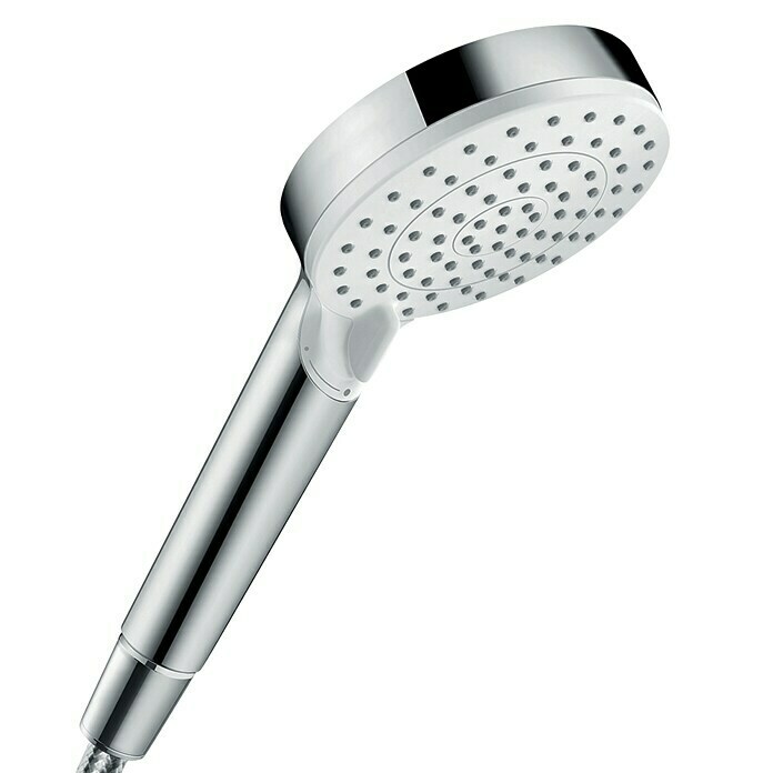 Hansgrohe Crometta Handbrause VarioAnzahl Funktionen: 2 Stk., Durchmesser: 10 cm, Weiß/Chrom Front View