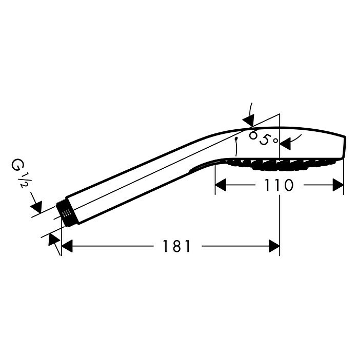 Hansgrohe Handbrause Croma Select S (Anzahl Funktionen: 3, Durchmesser: 11 cm, Weiß/Chrom)