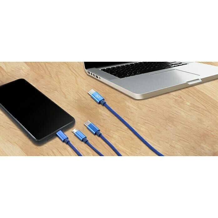 BAUHAUS Câble de chargement USB 3 en 1