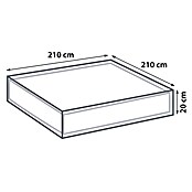 Sunfun Sandkasten-Schutzhülle (210 x 210 x 20 cm, Anthrazit, Polyester Oxford 420D)