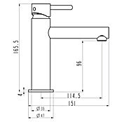 IO Grifo de lavabo Mio (Negro, Mate) | BAUHAUS