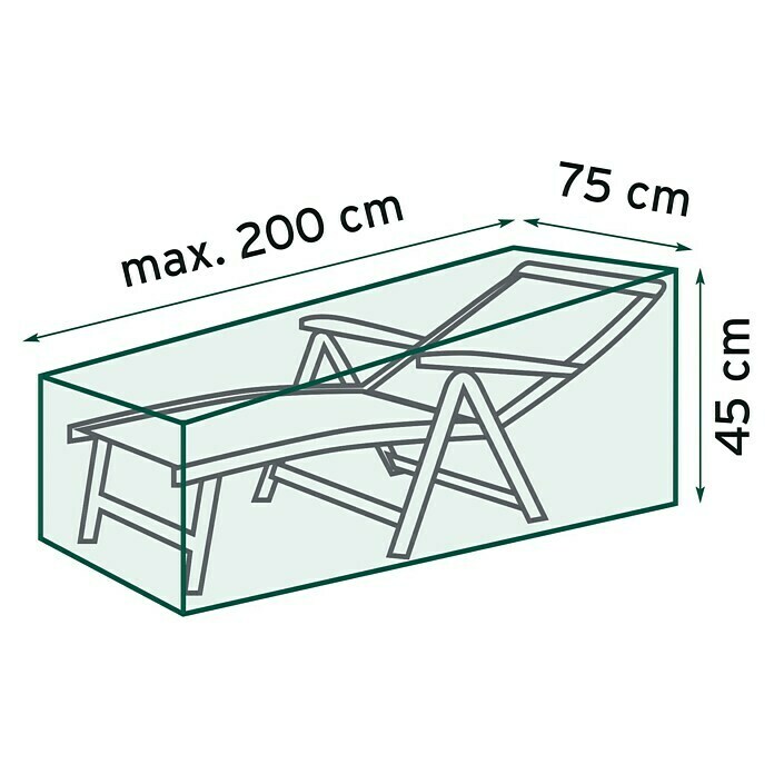 Sunfun Classic Sonnenliegen-Schutzhülle200 x 75 cm, Transparent Unknown