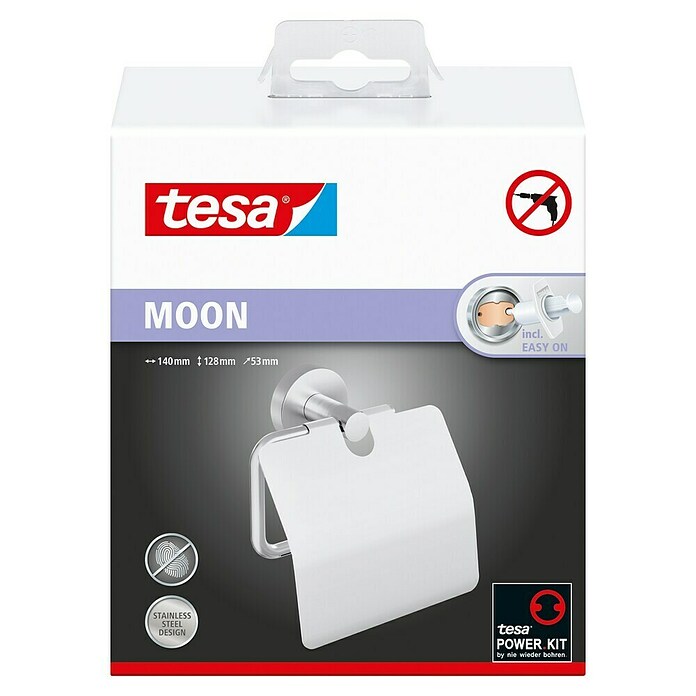 Tesa Moon Papierrollenhalter (Mit Deckel, Edelstahl, Matt) | BAUHAUS