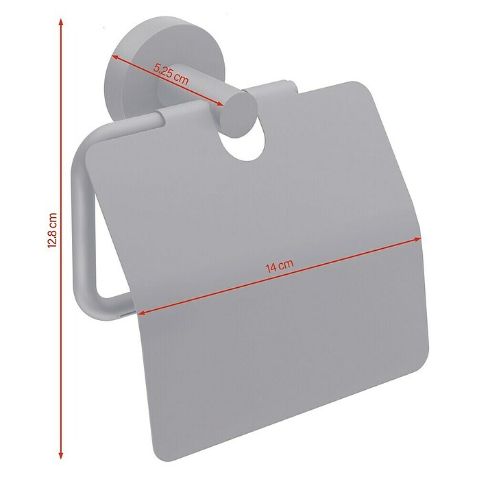 Tesa Moon Papierrollenhalter (Mit Deckel, Schwarz, Matt) | BAUHAUS