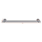 Tesa Moon Toallero de baño (Ancho: 64 cm, Negro, Mate) | BAUHAUS