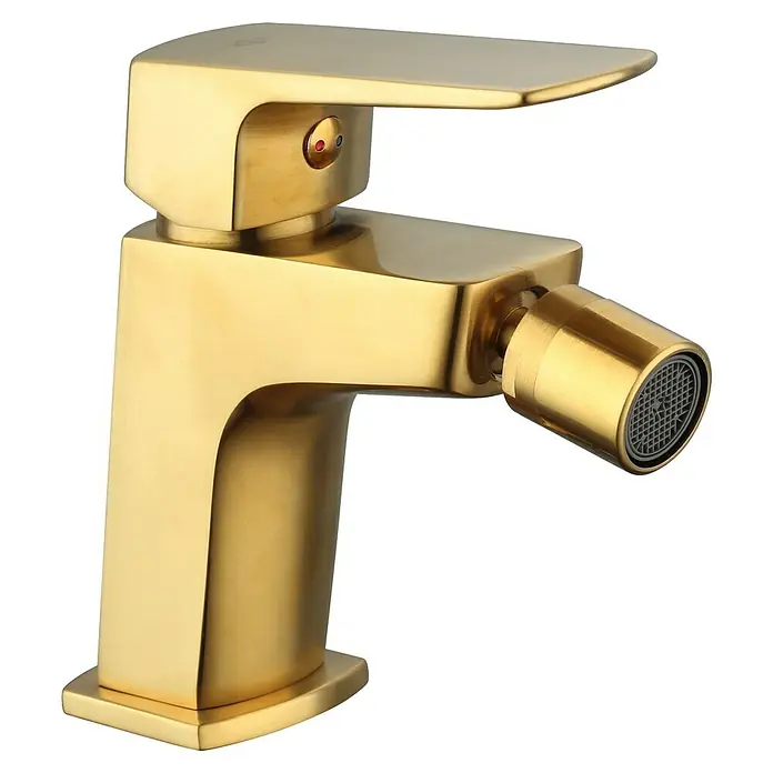 IO Marriot Grifo monomando de bidé - Oro - Moderno grifo de bidé en tono dorado con un diseño elegante y contemporáneo para baño.
