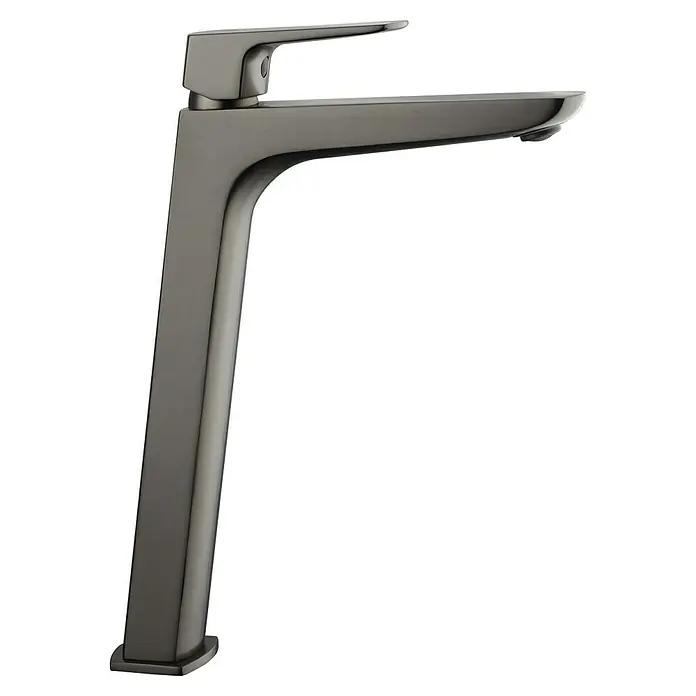 IO Marriot Grifo de lavabo alto - Titanio - Elegante grifo en antracita. El diseño moderno se caracteriza por líneas limpias y un acabado de alta calidad. Perfecto para cualquier baño.