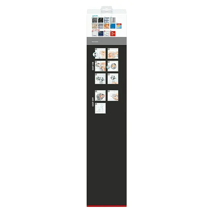 Tesa Ekkro Badetuchhalter - Breite: 59,4 cm, Chrom, Glänzend - Informationen zum Anbringen und Entfernen des tesa Klebehaken für Fliesen & Metall 2kg. Geeignet für verschiedene Oberflächen wie Fliesen und Metall.