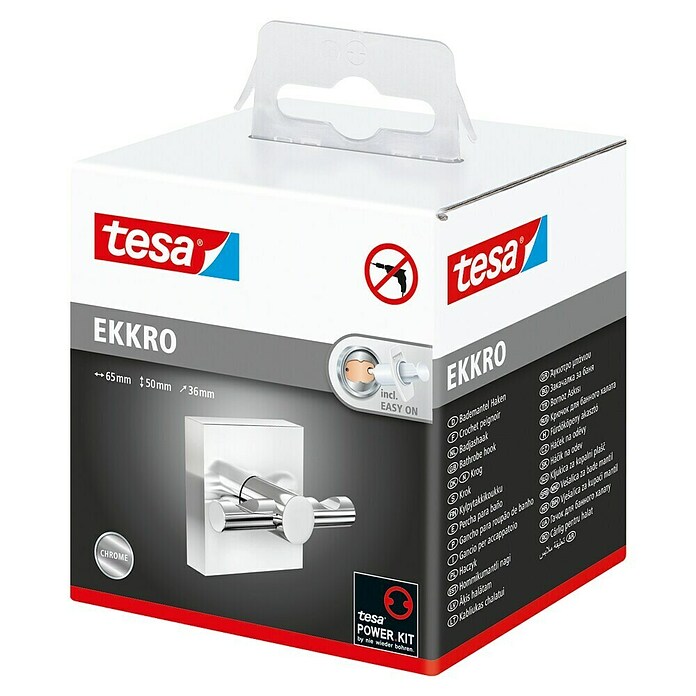 Tesa Ekkro Handtuchhaken (2-armig, Chrom, Glänzend) | BAUHAUS