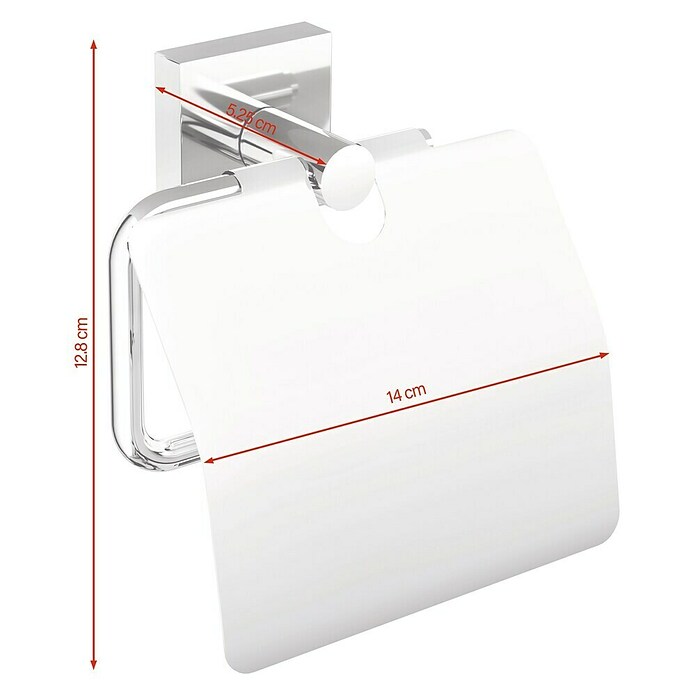 Tesa Ekkro Papierrollenhalter (Mit Deckel, Chrom, Verchromt) | BAUHAUS