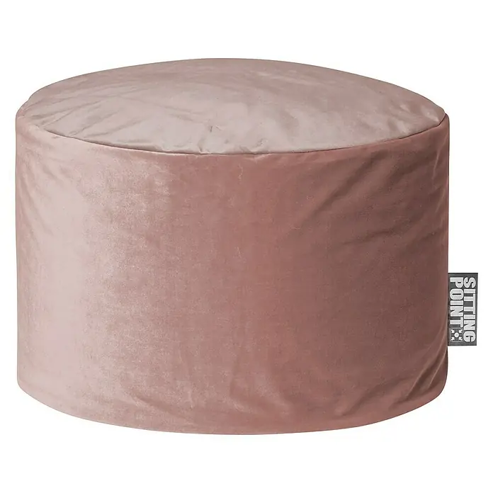 Sitting Point Sitzhocker Dotcom Samt Uni - Rose, Ø x H: 60 x 40 cm, 100 % Polyester - Elegantes rosafarbenes Sitzmöbel. Der Pouf ist vielseitig einsetzbar und bietet Komfort und Stil für jeden Raum.