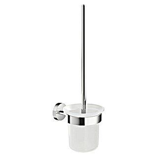 Tesa Smooz WC-Bürstengarnitur (Mit Halterung, Metall, weiß - silber)