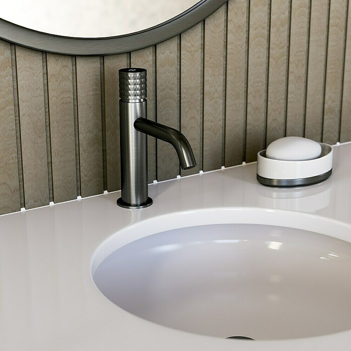 IO Helios Grifo de lavabo (Titanio) | BAUHAUS
