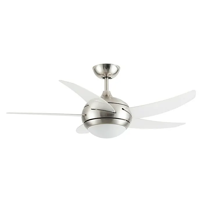 Arte confort Ventilador de techo Bela - Níquel mate, 107 cm, 18 W - Ventilador de techo con tres aspas y luz integrada, un diseño moderno para espacios habitables.