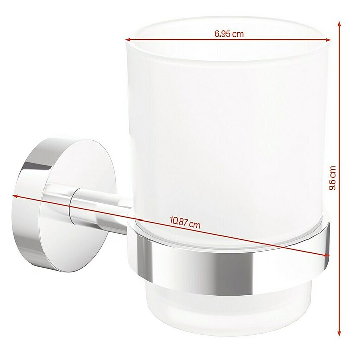Tesa Smooz Tandenborstelbeker (Met houder, Metaal, Chroom) | BAUHAUS