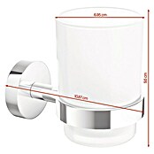 Tesa Smooz Tandenborstelbeker (Met houder, Metaal, Chroom) | BAUHAUS