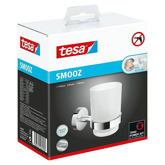 Tesa Smooz Tandenborstelbeker (Met houder, Metaal, Chroom) | BAUHAUS