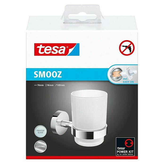 Tesa Smooz Tandenborstelbeker (Met houder, Metaal, Chroom) | BAUHAUS
