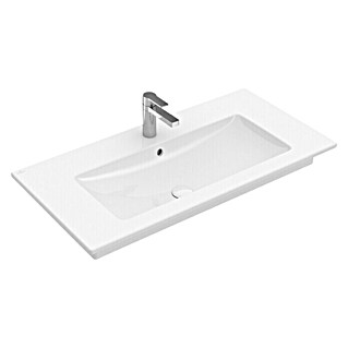 Villeroy & Boch Venticello Einbauwaschbecken (100 x 50 cm, Ohne Spezialglasur, Hahnloch: Mitte, Mit Überlauf, Weiß)