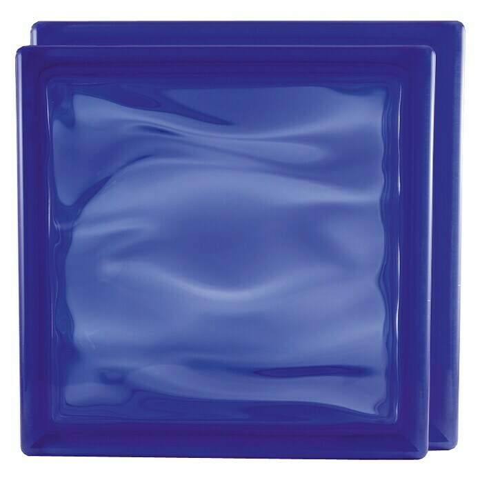 Bloque de vidrio Agua Blue Ultramar (Azul, 19 x 19 x 8 cm)
