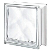 Bloque de vidrio Ondulado  (Transparente, 19 x 19 x 8 cm)