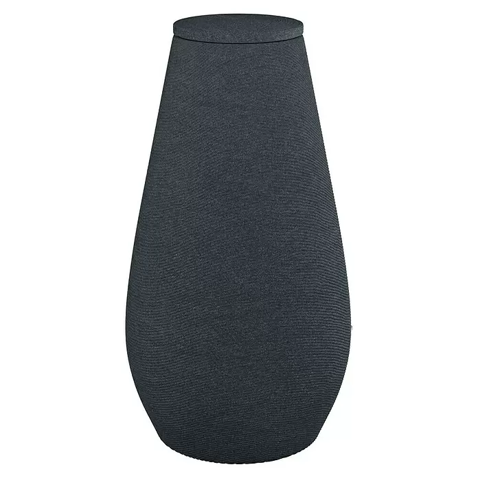 Arves Regenspeicher Drop - 410 l, Anthrazit, 1 Stk. - Dunkelgrauer, strukturierter Stoffpouf mit flacher Oberseite, konisch zulaufendem Korpus.