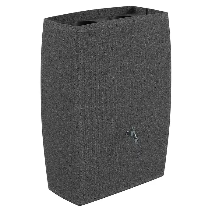 Arves Regenspeicher Boxy - 270 l, Granitkörnung, 1 Stk. - Dunkelgraues strukturiertes Regenfass mit integriertem Wasserhahn.