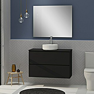 Conjunto de mueble de baño Harmony Top (100 cm, Negro, 3 pzs.)