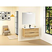 Conjunto de mueble de baño Bruna Slim (100 cm, 3 piezas, Nature, Mate)