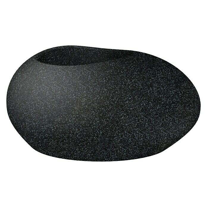 Scheurich Pflanzschale rund Flow (Außenmaß (L x B x H): 47,8 x 38 x 23,1 cm, Stony black) | BAUHAUS