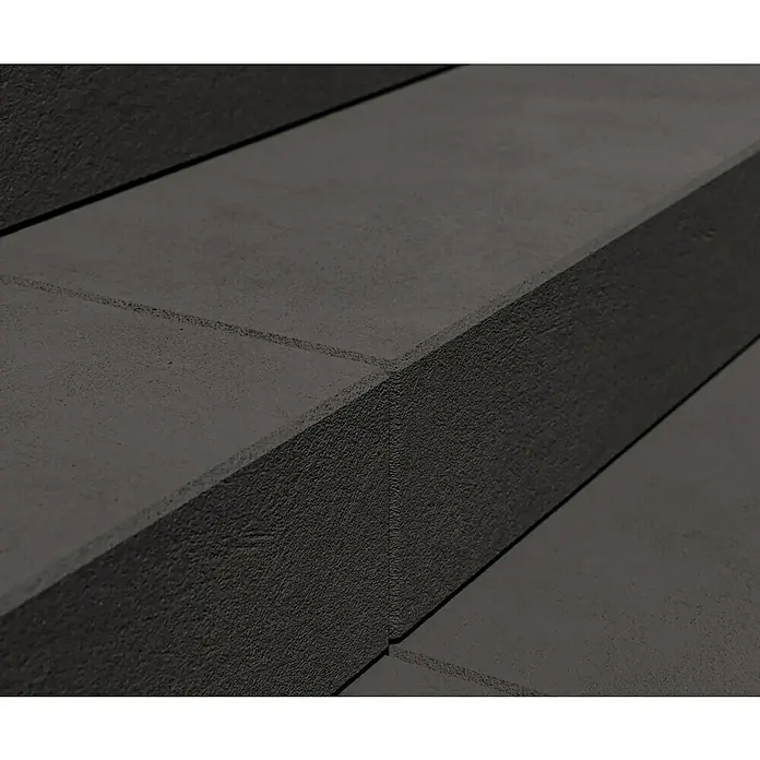 Christoph Blockstufe - Anthrazit, 80 x 32 x 16 cm, Beton, Rechteckig - Nahaufnahme von modernen, dunklen Betonstufen, die durch ihre minimalistische und strukturierte Oberfläche bestechen.