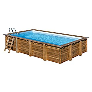 Gre Holz-Pool Evora (L x B x H: 600 x 400 x 133 cm, Hellbraun, 23 500 l)