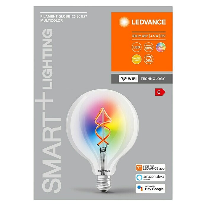 Ledvance Smart+ WiFi Ledlamp (E27, RGB, 300 lm, 30 W) | BAUHAUS