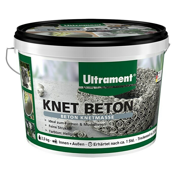 Ultrament Beton-Knetmasse (Hellgrau, 2,5 kg)