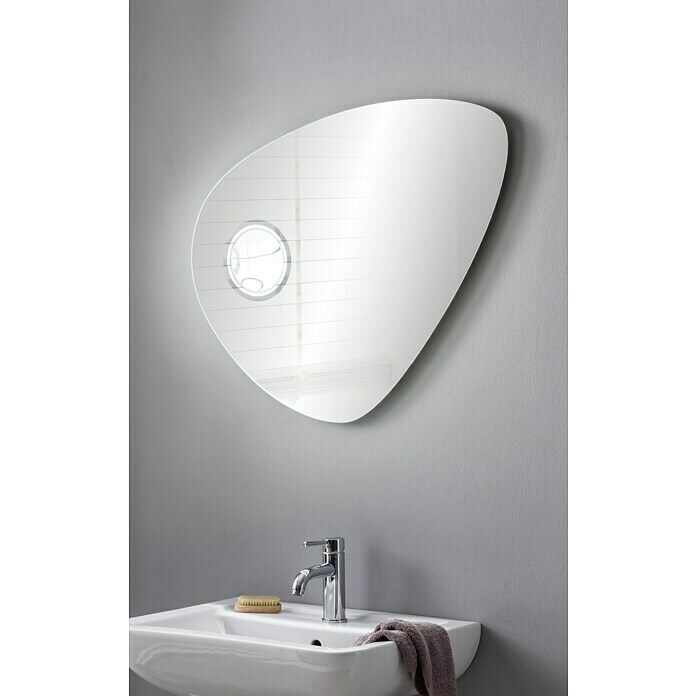Camargue LED-Lichtspiegel (88 x 66 cm, Vergrößerungsspiegel)