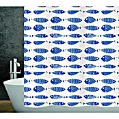 Diaqua Textil-Duschvorhang Scuby (B x H: 240 x 180 cm, Blau/Weiß) | BAUHAUS