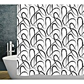 Diaqua Textil-Duschvorhang Swing (240 x 180 cm, Schwarz/Weiß) | BAUHAUS